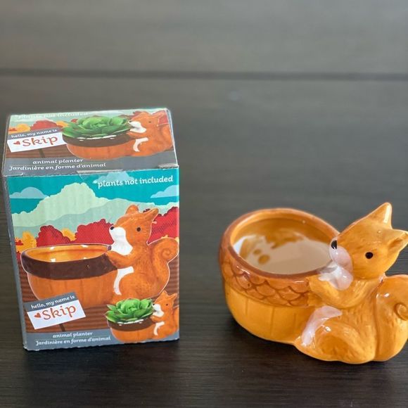 Skip the Chipmunk Animal pot planter succulent NEW plants not included - Picture 5 of 7